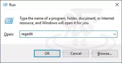 باز کردن Registry Editor در ویندوز