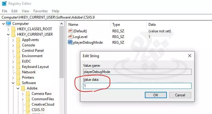 تغییر رجیستری ویندوز برای رفع خطای پلاگین Beauty Retouch